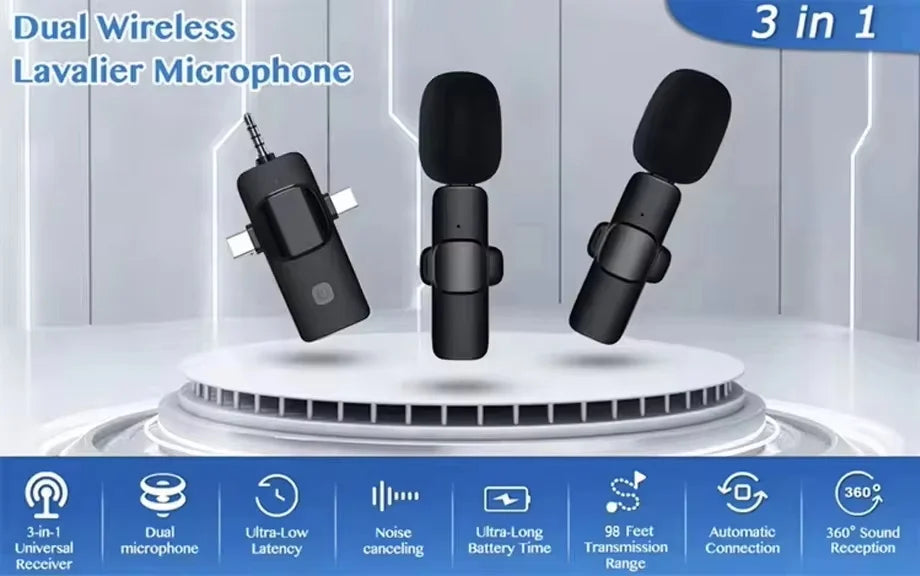 The K15 Microphone Supports Mute Reverb Headphone Monitoring Functions And Can be Connected to two Microphones at the Same Time