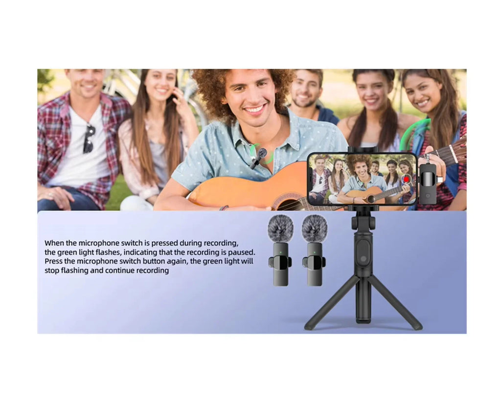 The K15 Microphone Supports Mute Reverb Headphone Monitoring Functions And Can be Connected to two Microphones at the Same Time