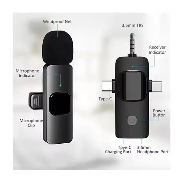 The K15 Microphone Supports Mute Reverb Headphone Monitoring Functions And Can be Connected to two Microphones at the Same Time