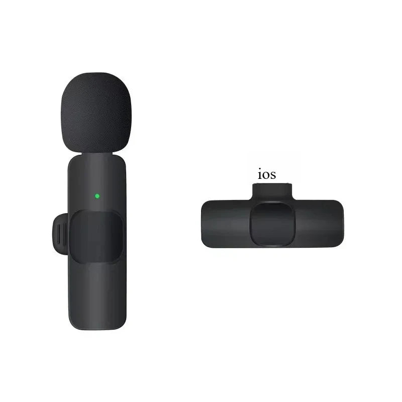 Wireless Lavalier Microphone Mini Portable Noise Reduction For Live Broadcast Gaming Audio Video Recording For Iphone Android